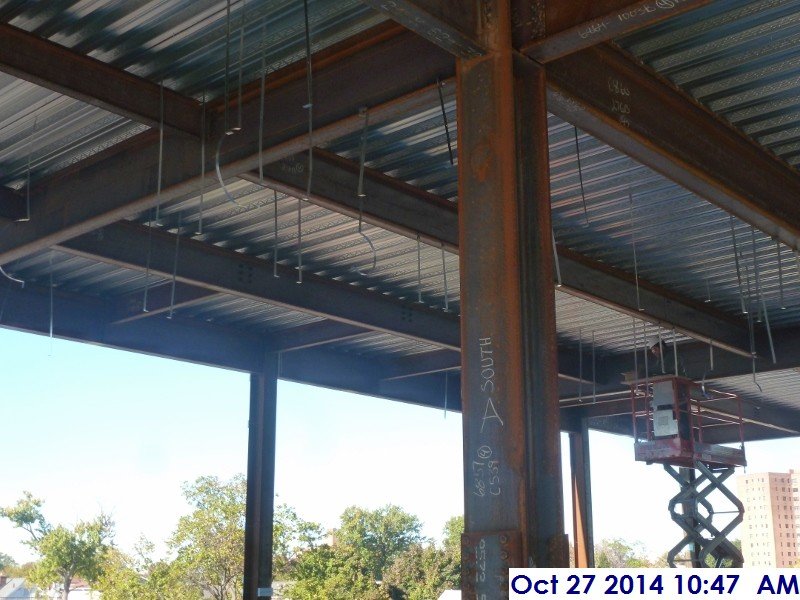 Continued installing duct work hangers at the 3rd floor Facing North-West (800x600)
